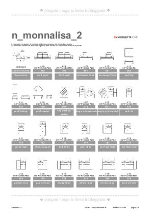 Catalogo dimensioni MONNALISA in formato PDF 