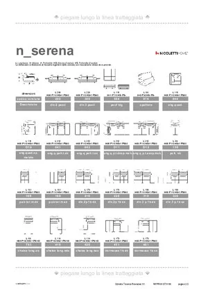Catalogo dimensioni SERENA in formato PDF 