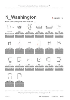 Catalogo dimensioni WASHINGTON in formato PDF 
