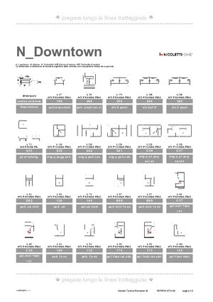Catalogo dimensioni DOWNTOWN in formato PDF 