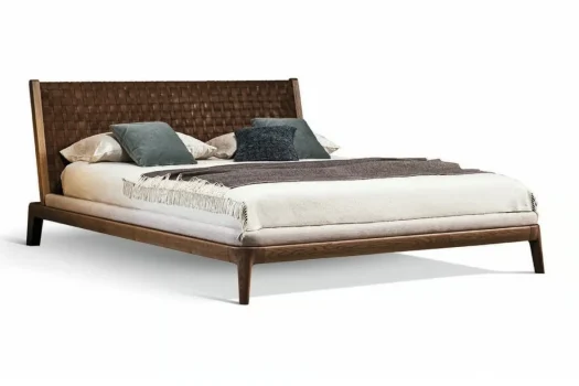Letto matrimoniale con testiera in cuoio - HONEYMOON di Bonaldo | Zona notte